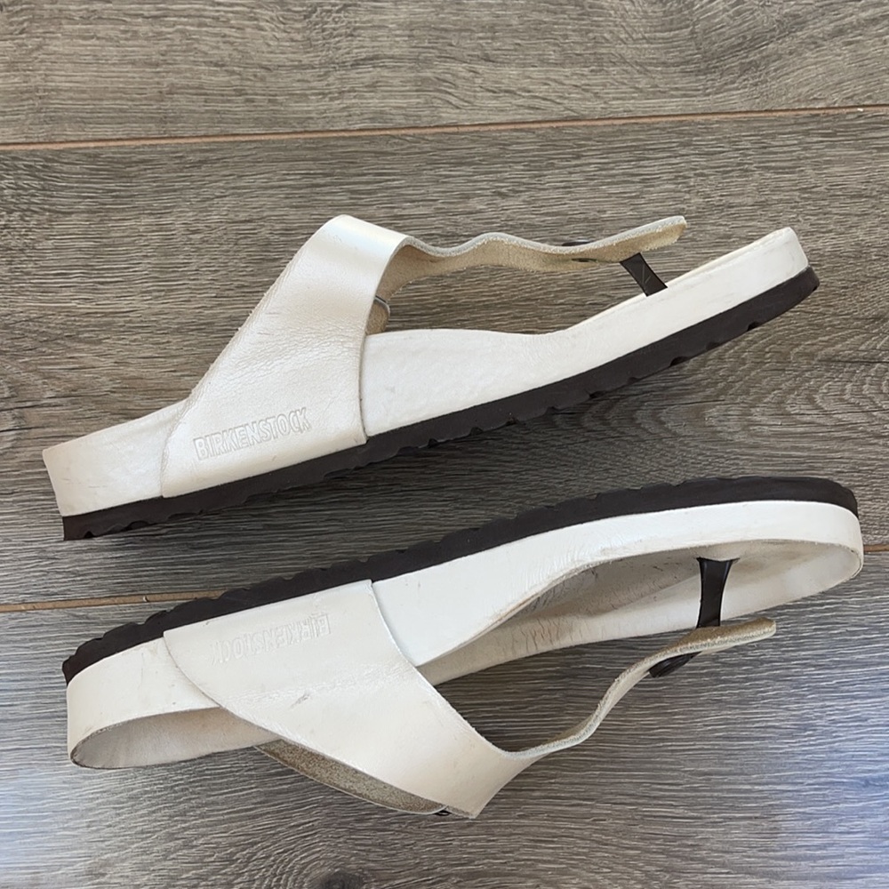 Birkenstock Gizeh Exquisite Collection Metallic Sandal Sz 10 - Picture 9 of 10